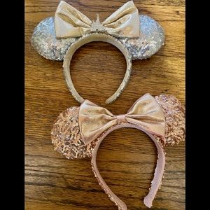 Disney Minnie Ears - outstanding- rare rose gold & silver